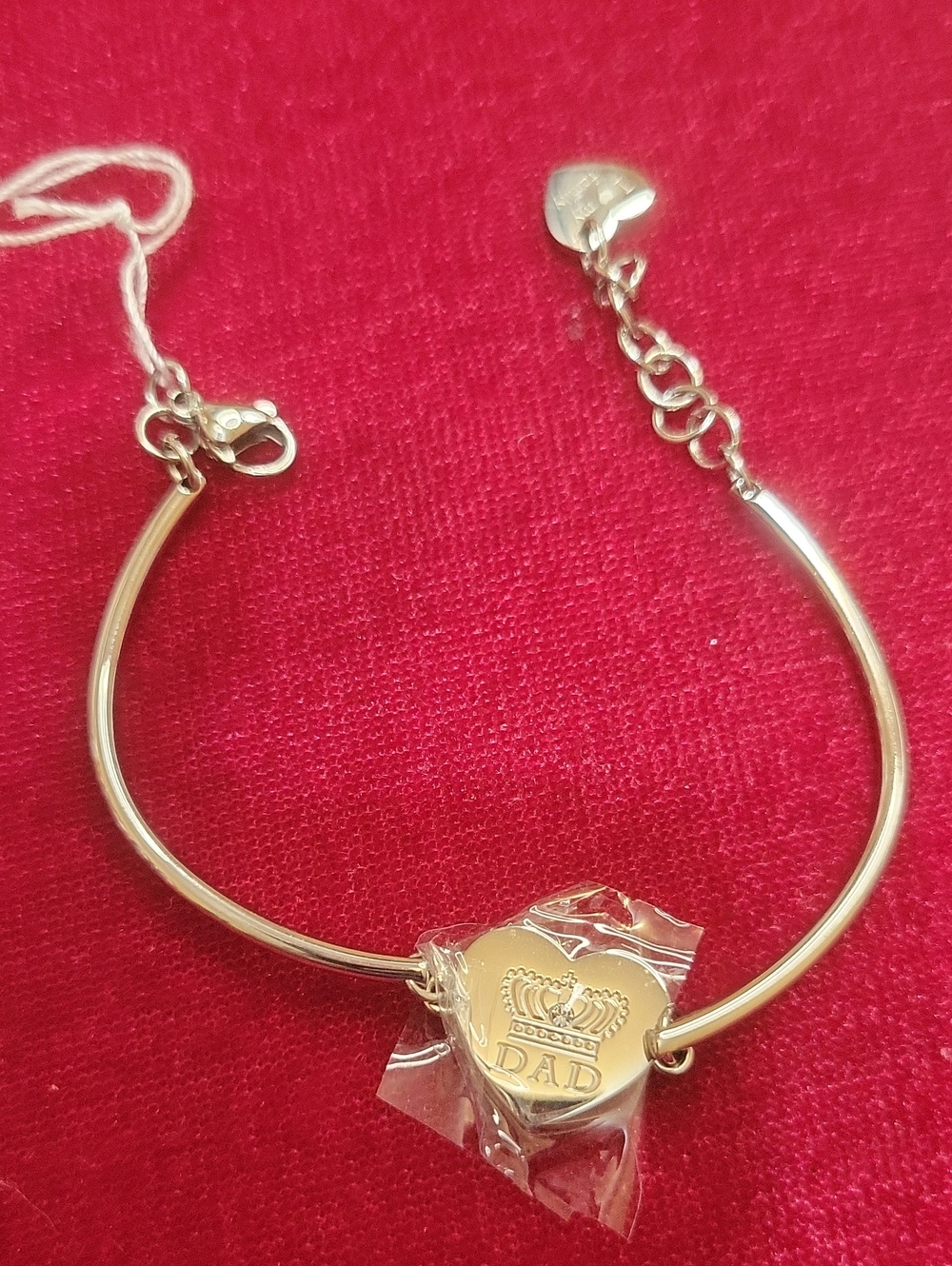 NWT Brosway Italia Silver-Tone "DAD" Heart Charm Bracelet